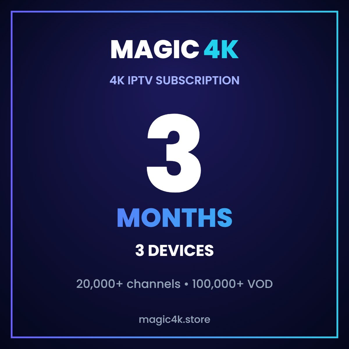 Magic4k IPTV 3 months 3 devices